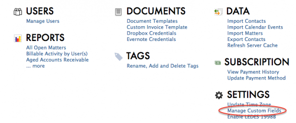 rocket matter custom fields