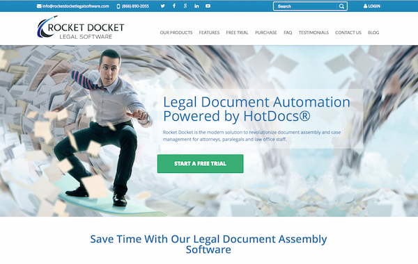 Rocket Docket Legal Software Homepage