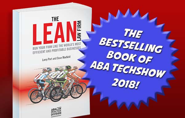 bestselling book at aba techshow: the lean law firm